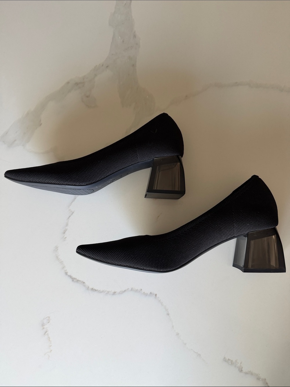 Vivaia Black Pointed Toe Aria Block Heel Womens EU 40 US 10 - Picture 4 of 6